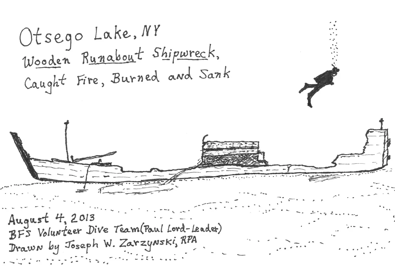 Drawing of Ship Wreck