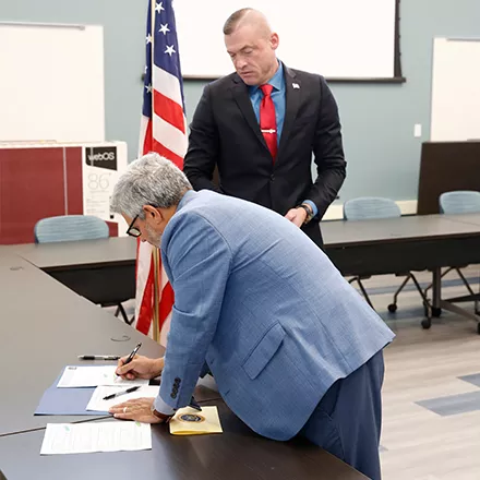 Budd and Cardelle Police Chief Swearing-In Ceremony