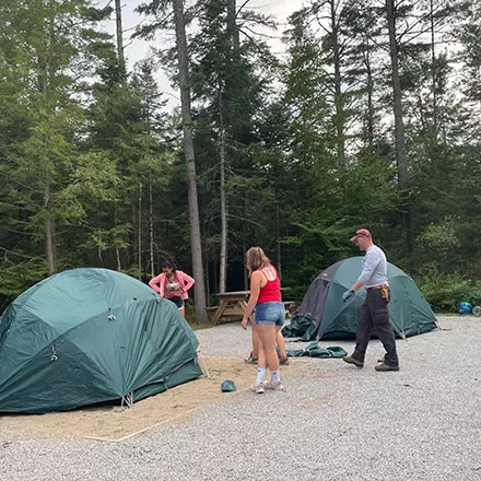 Setting Up Tents